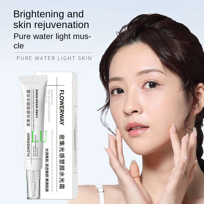 Crema blanqueadora de piel de plástico con sentido de luz densa, crema facial hidratante, fácil de absorber, no graso, ligera y refrescante 40g