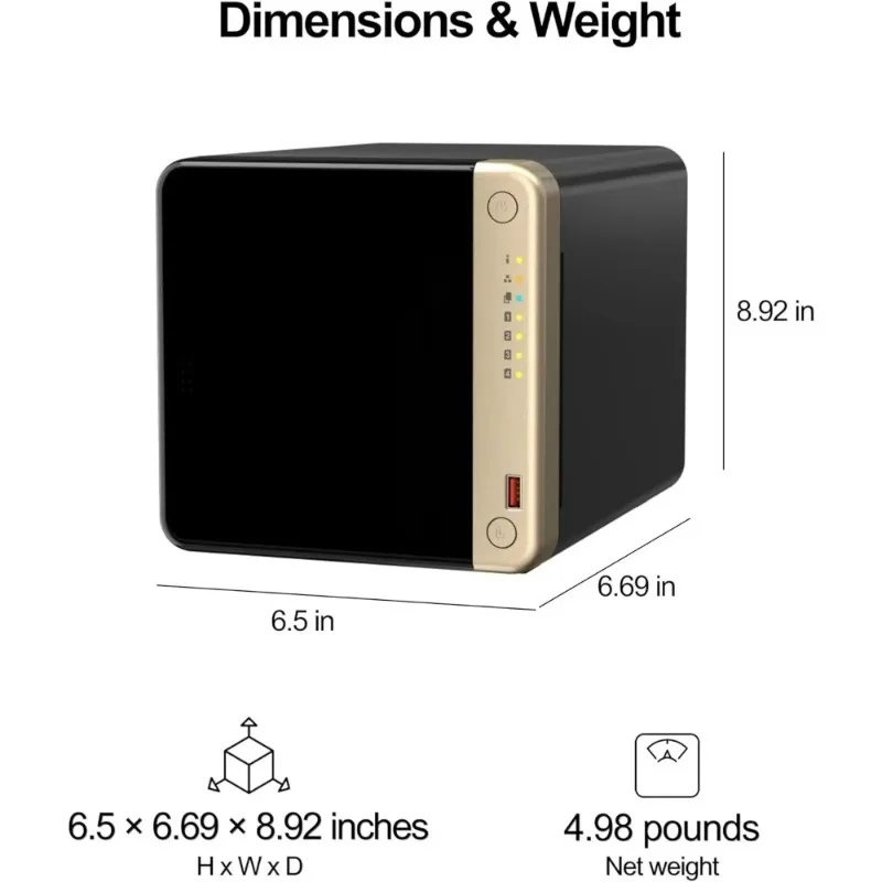 جديد TS-464-8G-US 4 Bay سطح المكتب عالي الأداء NAS مع معالج Intel Celeron رباعي النواة #5