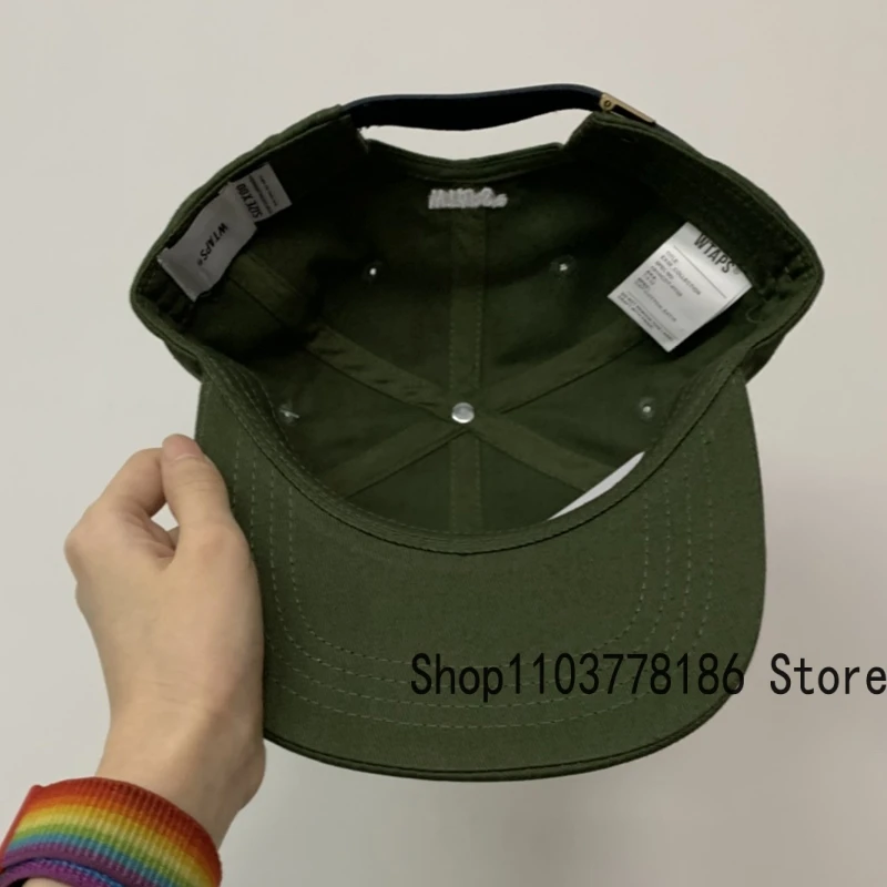 Classic Black Green Real Photos WTAPS Flat Brim Hat Summer Fashion Hot Selling Hat Men Women Same Style Wtaps Baseball Cap