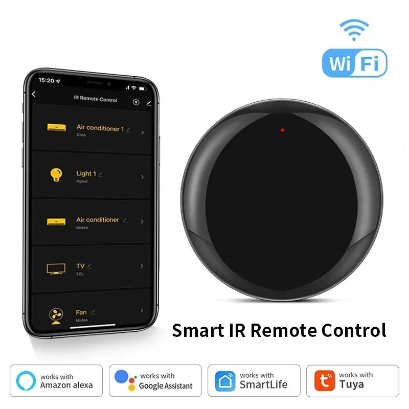 Smart Tuya WiFi IR Universal Remote Controller RF Smart Universal Infrared for Smart Home Control Works with Alexa Google Home