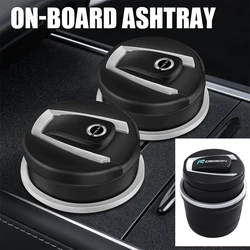 Car Ashtray With Cover LED Portable Ashtray Cup Interior Storage For Volvo Rdesign V40 V50 S40 S80 XC60 S90 XC90 C40 XC40 V90