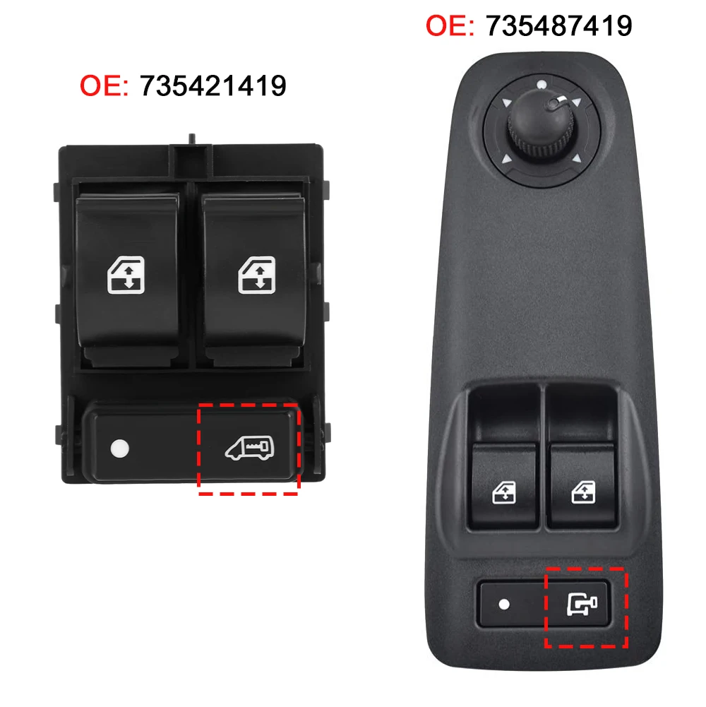 For Fiat Ducato Doblo Citroen Relay Jumper Peugeot Boxer 2006 - 2014 Power Window Switch Triple Button 735421419 735487419