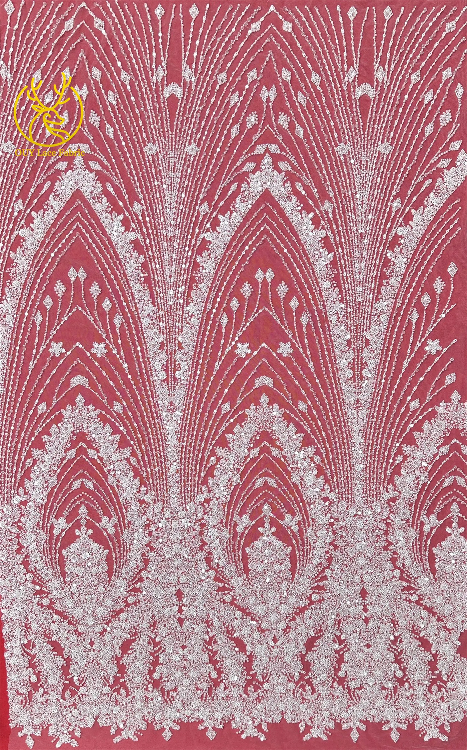 Schwarzer Luxuriöser Afrikanischer Handgefertigter Schwer Perlenverzierter Pailletten-Spitzenstoff 5 Yards Luxuriöser Französischer Tüll-Spitzenstoff für Partykleider – Detail 12