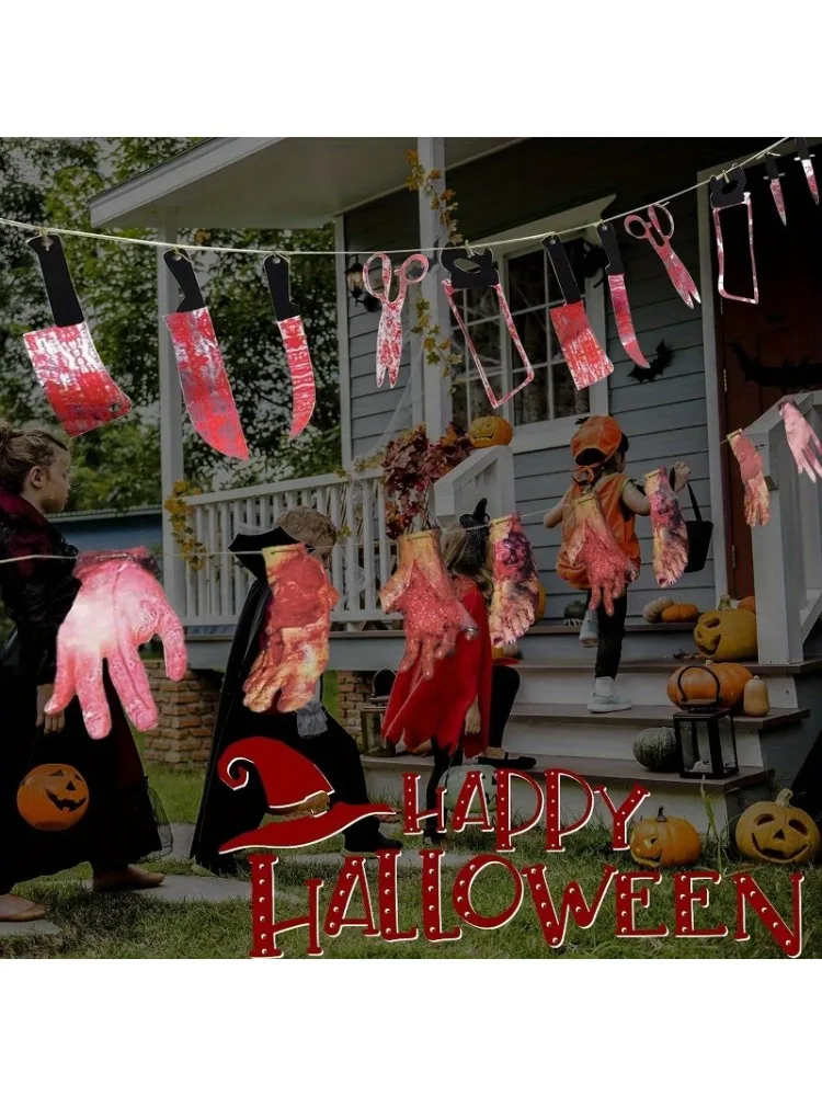 

Halloween Bloody Party Zombie Vampire Halloween Party decorations supply Haunted House Outdoor yard wall door decorations