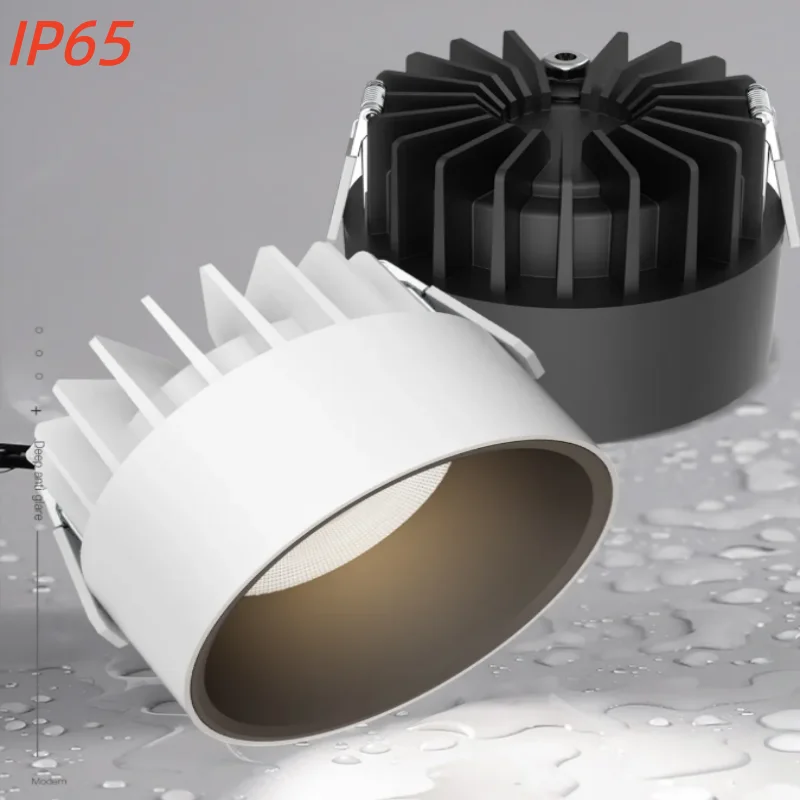 Embedded exposed waterproof downlights IP65 are suitable for kitchens, bathrooms and balconies