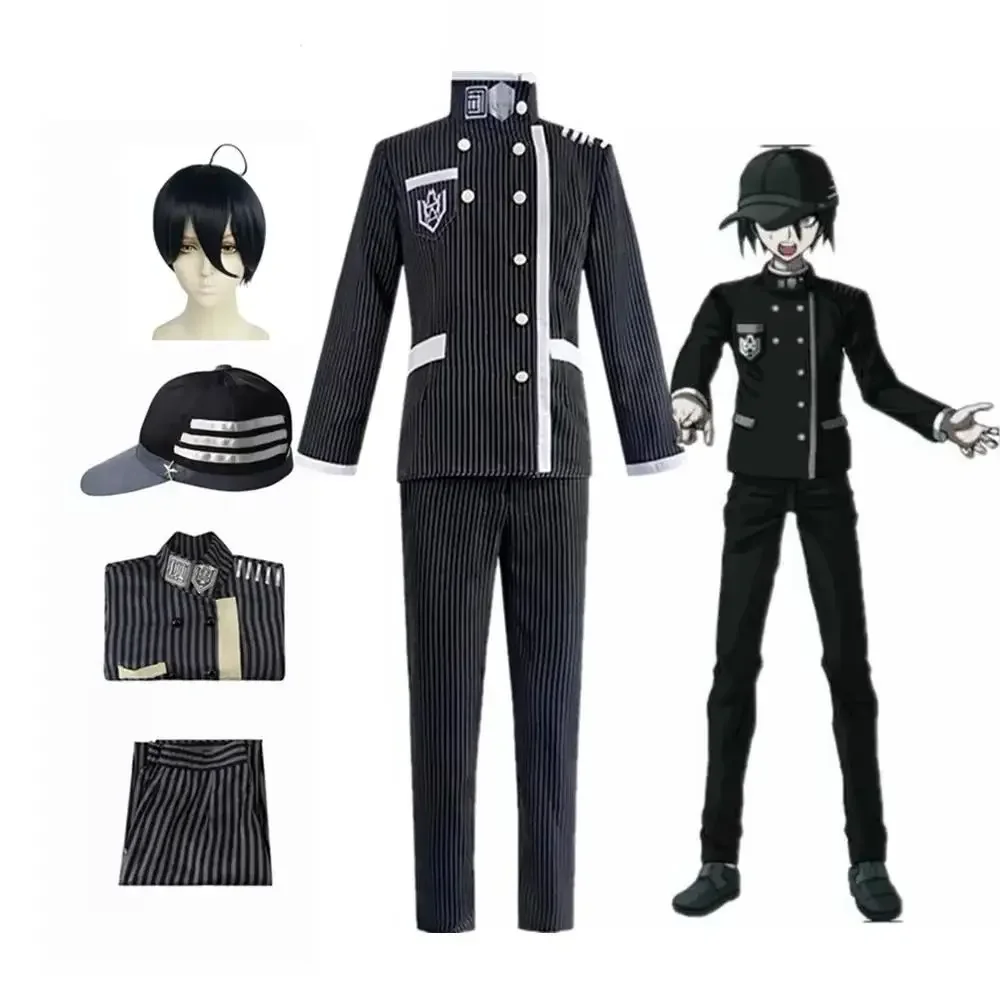 

Danganronpa Anime Cosplay Costume Set - Saihara Shuichi Detective Uniform with Wig Included