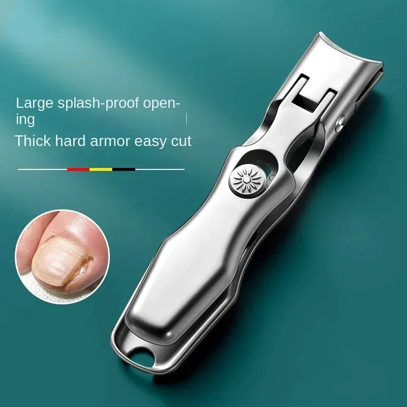 Stainless Steel Nail Clipper Splash-Proof Large Opening Nail Clipper Portable Dead Skin Removalnail Clipper Cuticle Trimmer