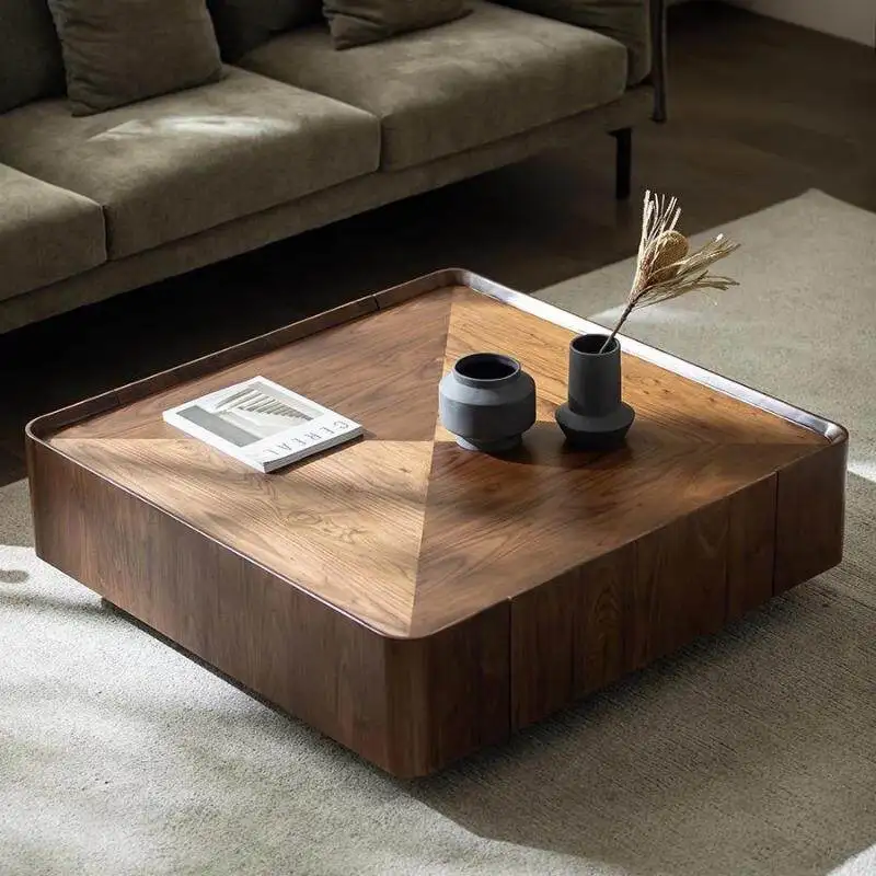 ！@High Quality Coffee Tables Modern Luxury Drawer Designer Nordic Coffee Tables Wood Storage Koffietafels Furniture For Home