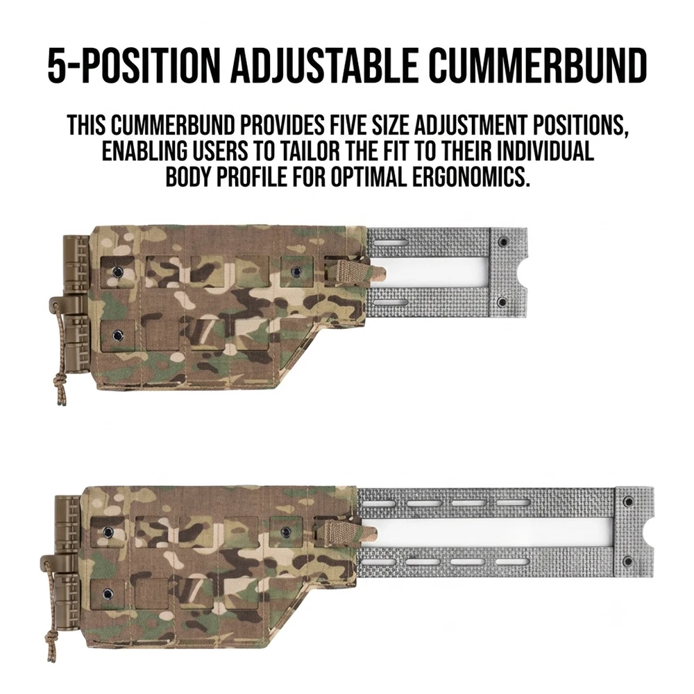 Tactical MOLLE Quick Release Side Panel 5-Position Adjustable Cummerbund for LV119/120 Vest Outdoor Gear