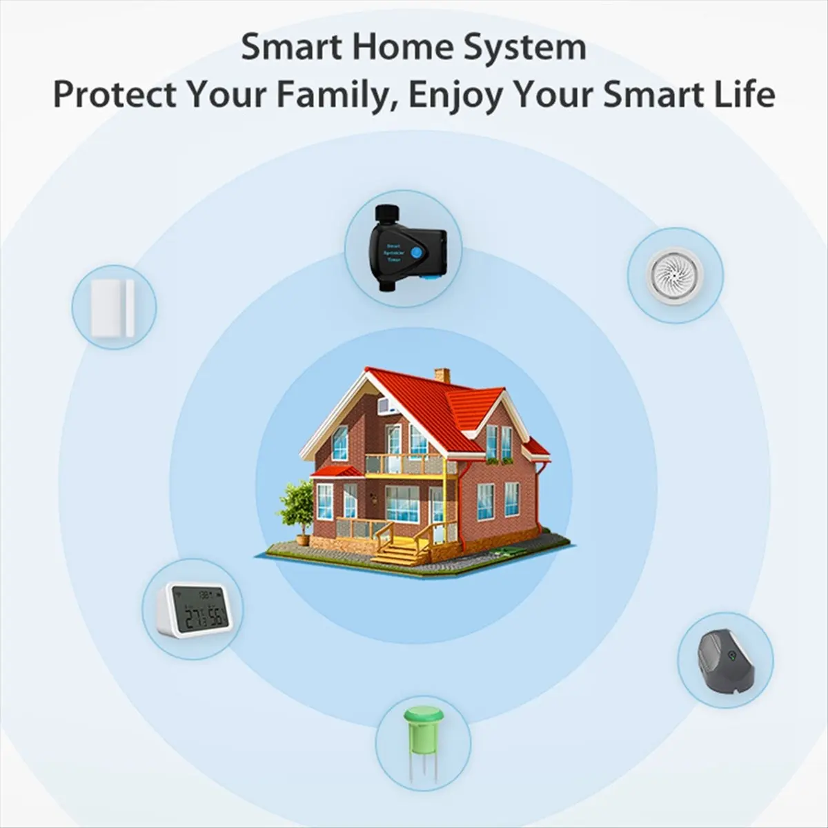 ABJA Tuya WiFi Smart Sprinkler Meter with Water Meter Wireless Control Real Time Flow Rate and Water Consumption Monitoring