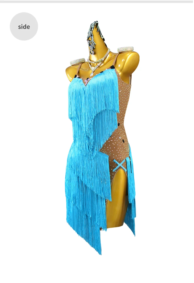 Damen-Kleid Karnevalskostüm Mädchen Sexy Ballsaal-Tanz-Wettbewerb Lateinamerikanische Kleidung Elegantes Bühnen-Abschlussball-Outfit 2026 Party-Auftrittsanzug – Detail 9