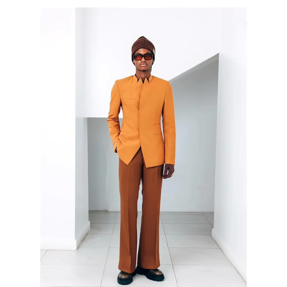 

2 Pieces Men's Suit Jacket Pants Work Commute Travel Social Party Elegant Male Clothing 2025 Customized