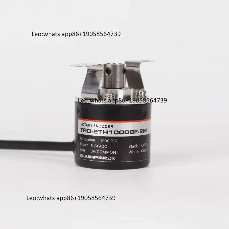 Encoder Óptico Rotativo Tipo Incremental DC5-24V ABZ 3 Fases Sinal A B Z Corpo de 38mm Eixo Sólido Encoder de Pulso 6mm