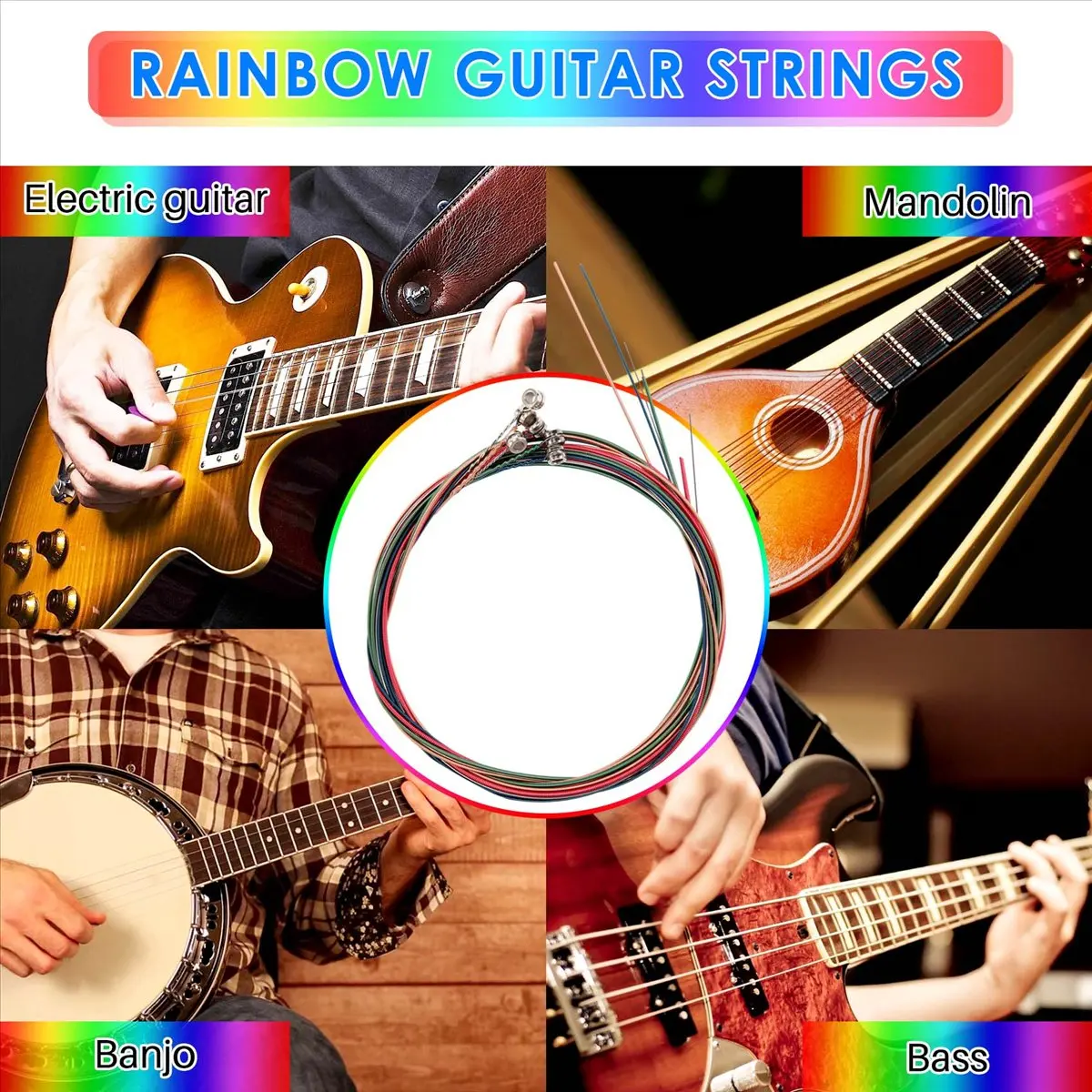 

Set Rainbow Colorful Color String for Acoustic Guitar