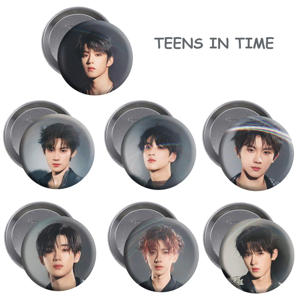 TEENS IN TIME Photo Print Tinplate Badge Pins Song Yaxuan Ding Chengxin Ma Jiaqi Fashion Brooches Clothing Bag Accessories Gifts