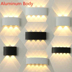LED Wall Lamp Waterproof IP65 Aluminium Interior Wall Light For Bedroom Living Room Corridor Indoor Outdoor Lighting