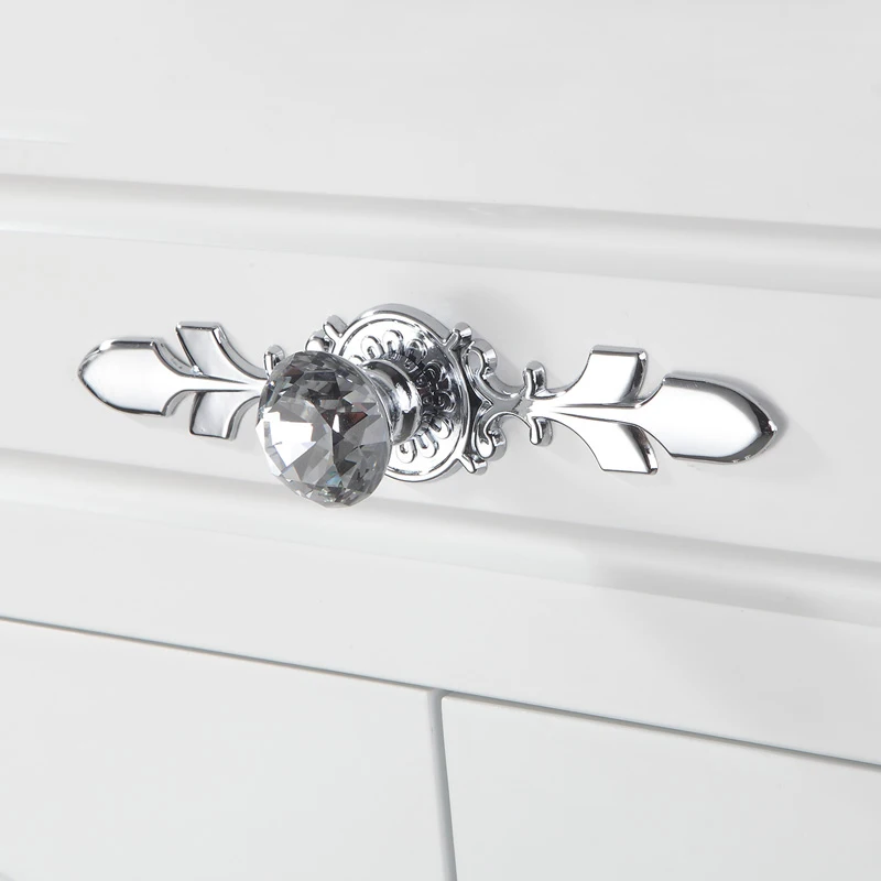 Cabinet Handles Closet Door Handles Drawer Handles Wardrobe Handles Luxury Diamond Crystal Handles Handles with Screws