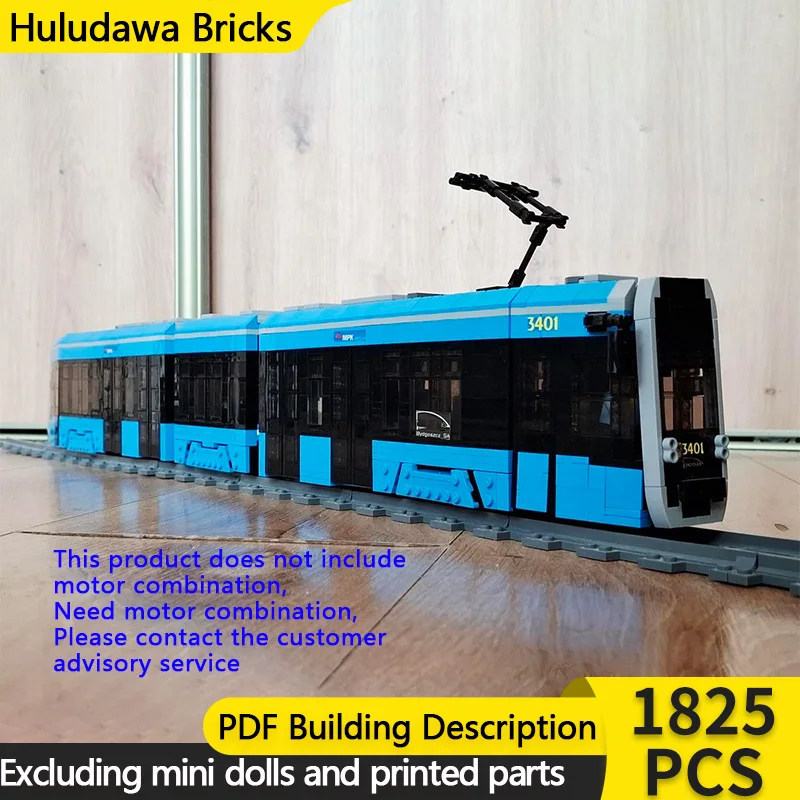

City Car Model MOC Building Bricks Pesa Twist 146N Orbit Tram Modular Technology Children Holiday Gifts Assemble Toys Suit