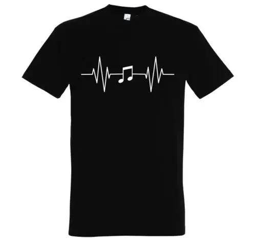 Youth Designz Heartbeat Musik Herren T-Shirt mit Print Lustig HipHop Rock Music