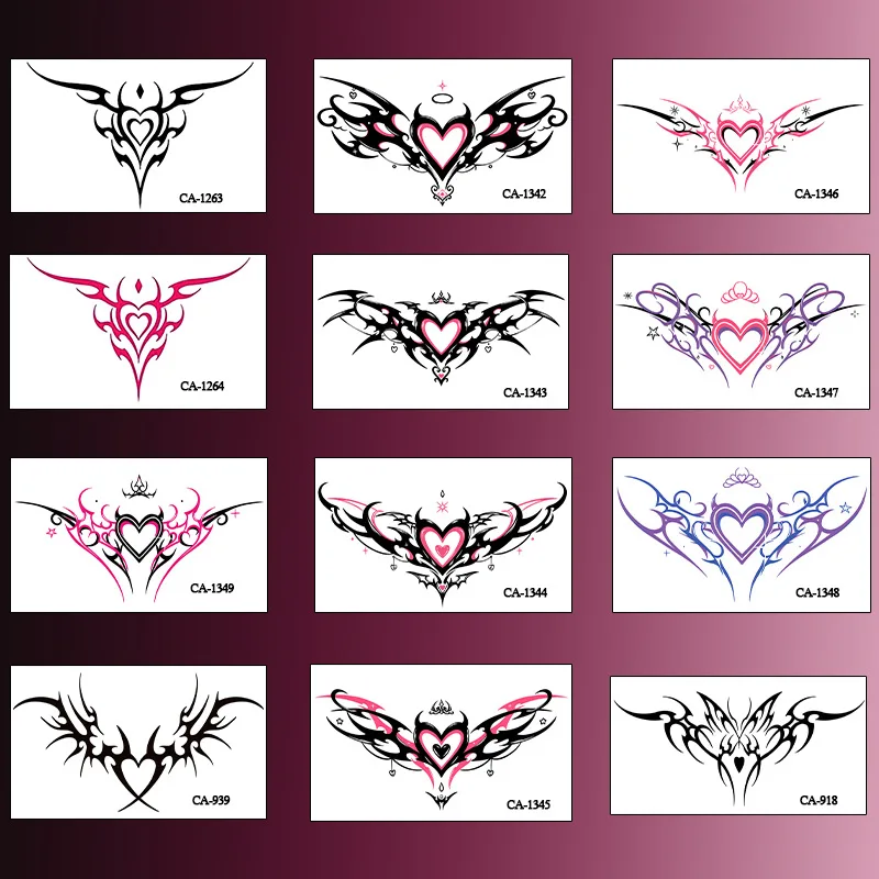 Amour tatouage temporaire, dure jusqu'à 15 jours nouvelle technologie magique imperméable Semi Permanent autocollant faux tatouage pour femme en gros