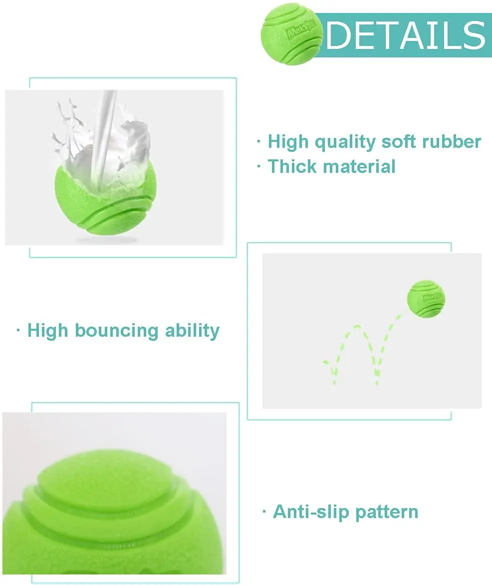 Hundespielzeug Hundeball Hunde-TPR-Ball Widerstandsfähiges Kauspielzeug für Hunde Outdoor-Wurf- und Auffangtraining für Hunde – Detail 4