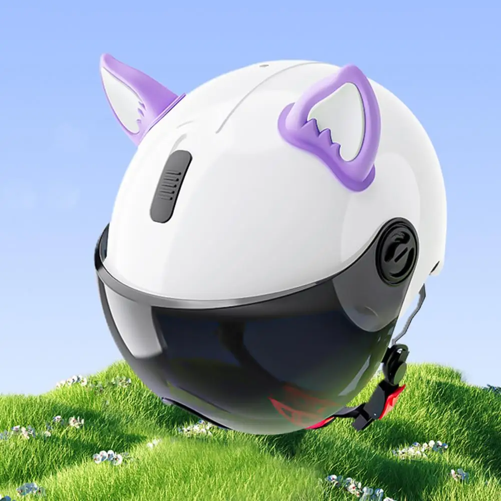 Cycling Helmet Cat Ear Decoration Adhesive Cycling Bicycle Motor Electric Scooter Car Helmet Styling Stickers Ears Helmet Decor