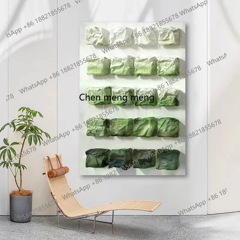 A74Italian minimalist living room decorative painting high-end three-dimensional physical installation painting modern bedroom