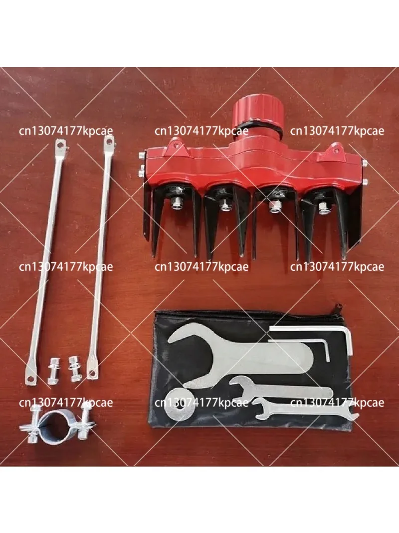 Universal Multi-Tooth Working Head, 2/4-Blade Soil Breaking Mini Tiller Accessory for Garden Trimming Equipment