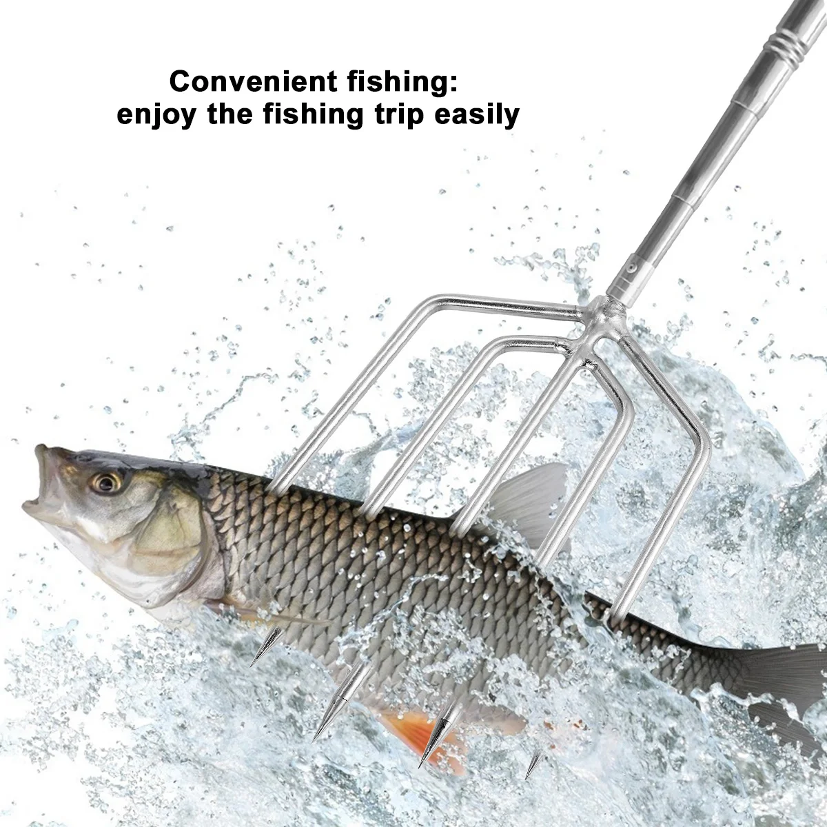 

Accessories Barbed Hook Fishing Tackle Stainless Steel Fork Tool Silver