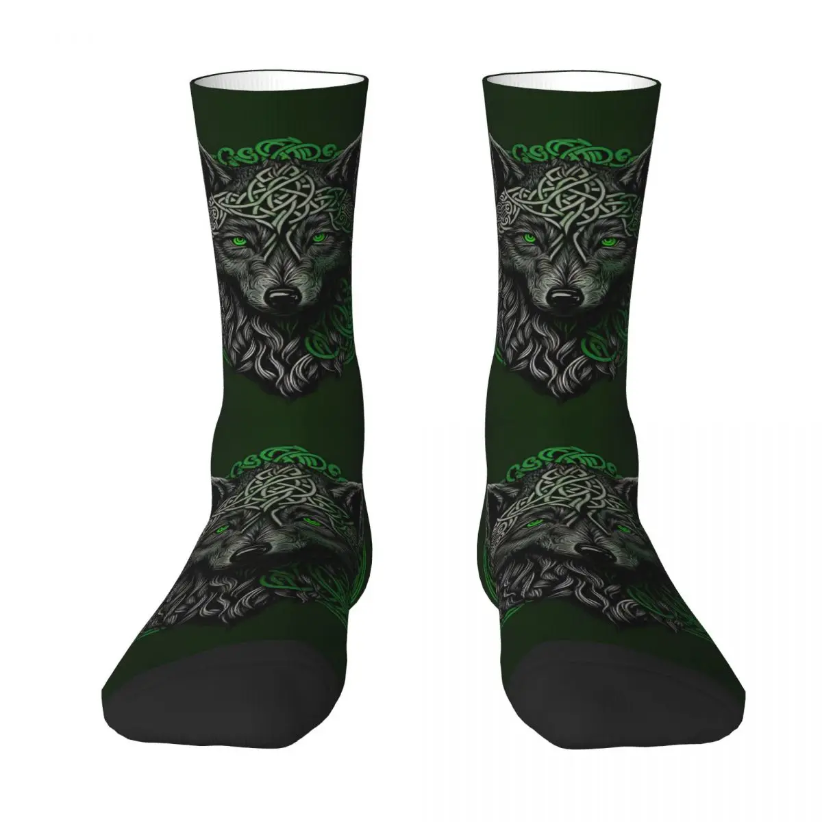 Celtic Irish Knot With Wolf (2) Unisex Winter Socks Windproof Happy Socks Street Style Crazy Sock