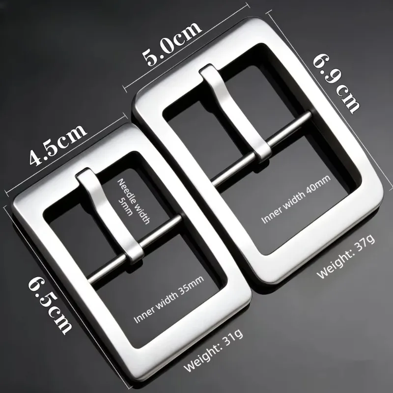 35mm/38mm Pure Titanium Belt Buckle Men's Leather Canvas Single Prong Pin Buckle | Rust Proof Lightweight Fashion Versatile