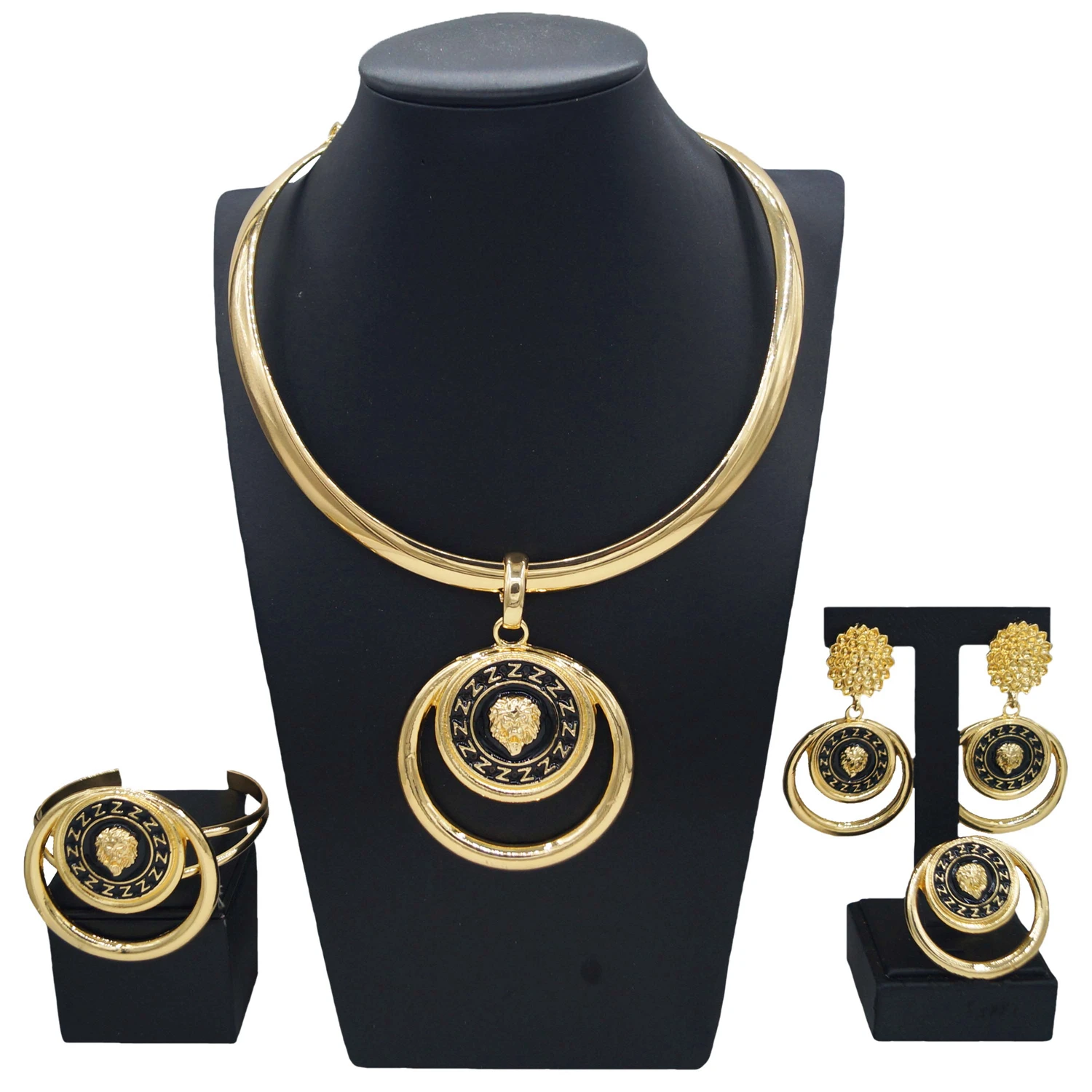 

Yulaili hot selling simple women's jewelry set trend casual Nigeria Dubai daily party factory direct brass jewelry exquisite fou