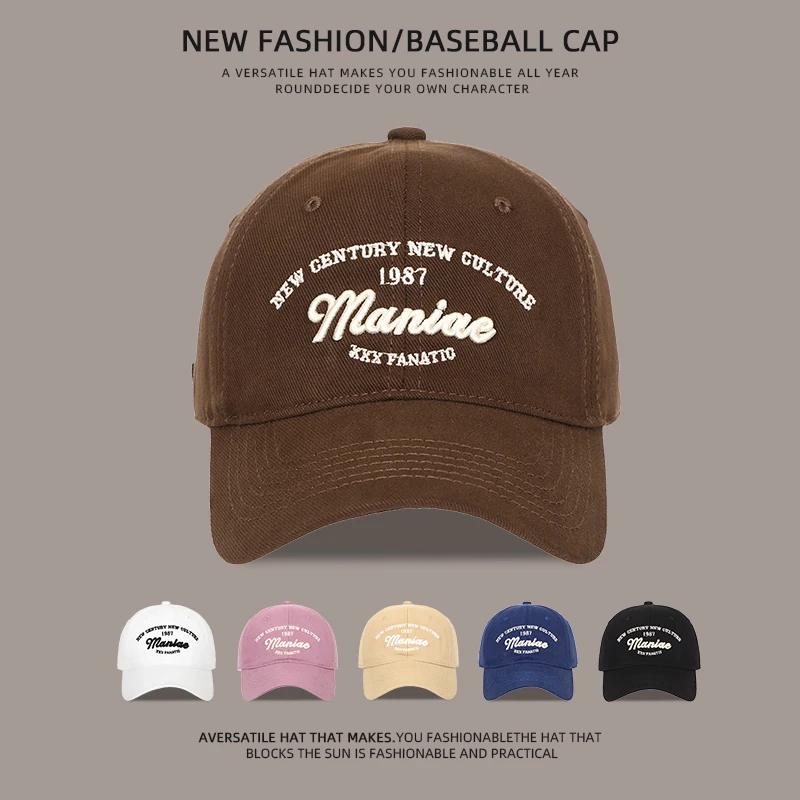 

Sunshade baseball cap Deep top Wide curved brim Big head circumference Outdoor sun protection Embroidered peaked cap Men