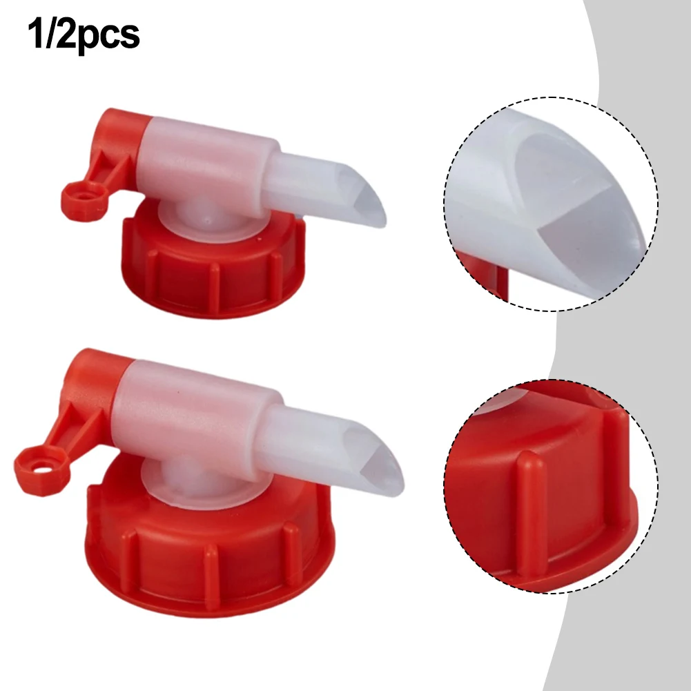 1/2Pcs DIN 61/DIN 51 Threads Pouring Tap Spout For 65mm/75mm Plastic IBC Drain Valve Seat Garden Watering Faucet Accessories
