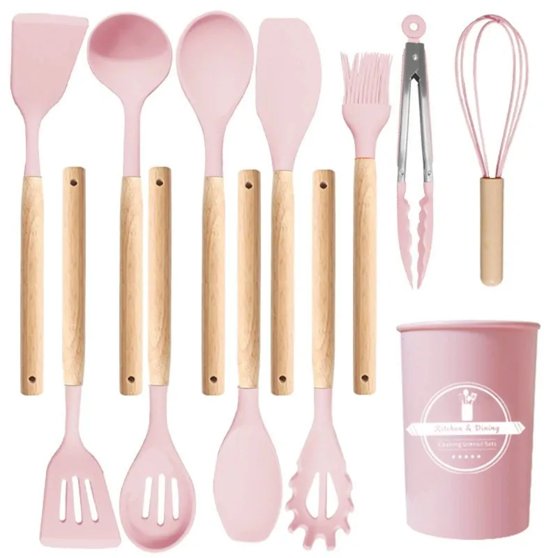 

ABBO-12PCS Silicone Cooking Utensils Kitchen Utensil Set, Silicone Utensils Cooking Utensil Spatula Turner Set