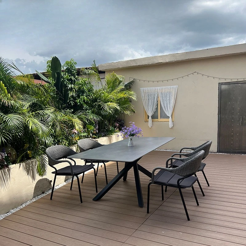 

Outdoor rattan tables and chairs courtyard bed and breakfast garden balcony seaside