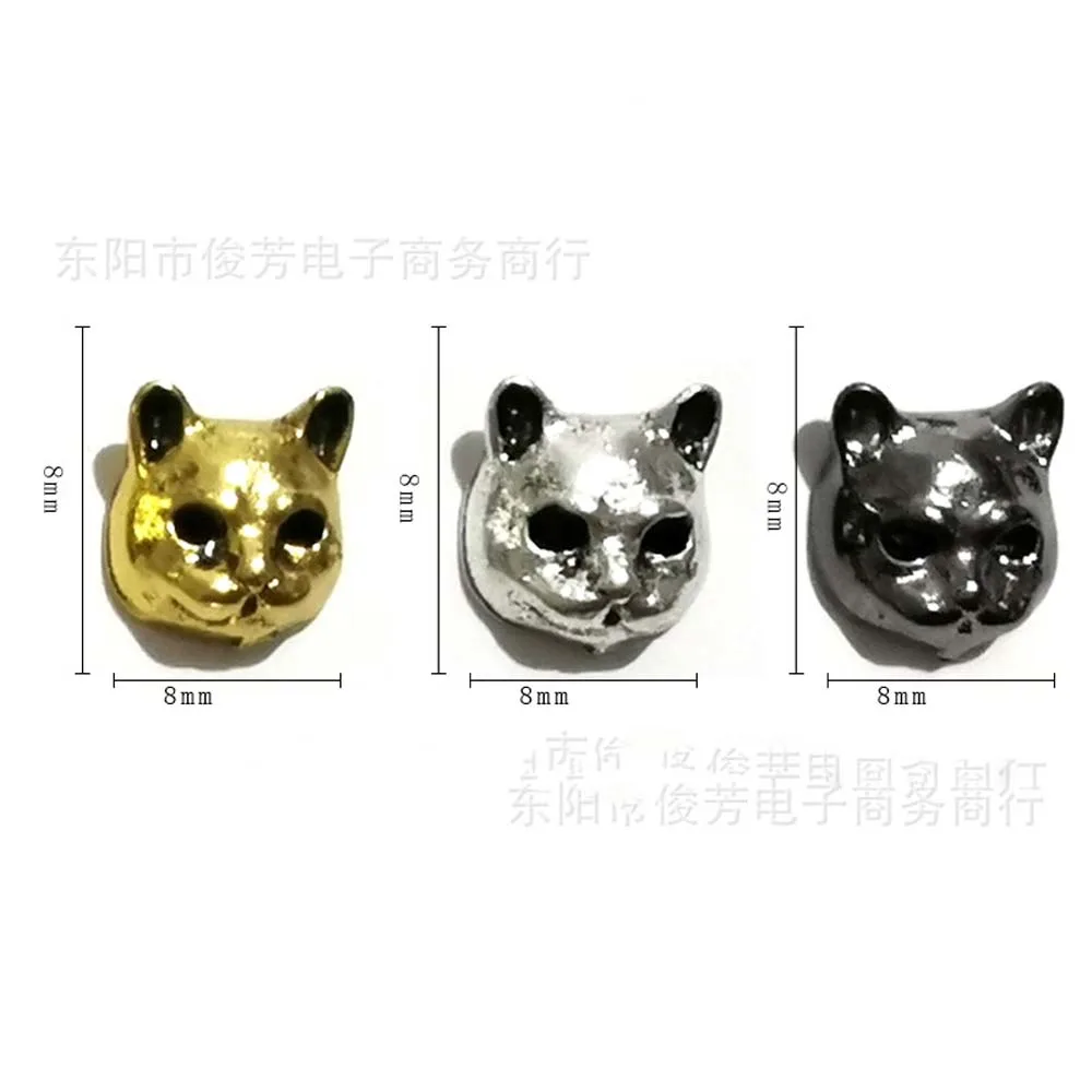 10Pcs Retro Animals Nail Art Charm 3D Alloy Diablo style Vintage mask Dog Cat Tiger Nail Decoration DIY Antique Nail Accessories