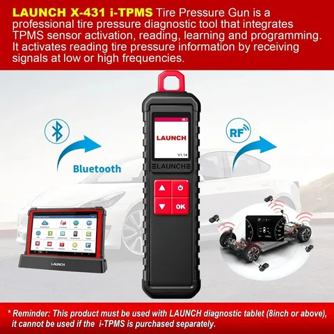 Диагностический инструмент LAUNCH I-TPMS для измерения давления в шинах, датчик RF 433/315 МГц для X431 V/V+/PRO3/PRO3S/PAD V для автомобилей
