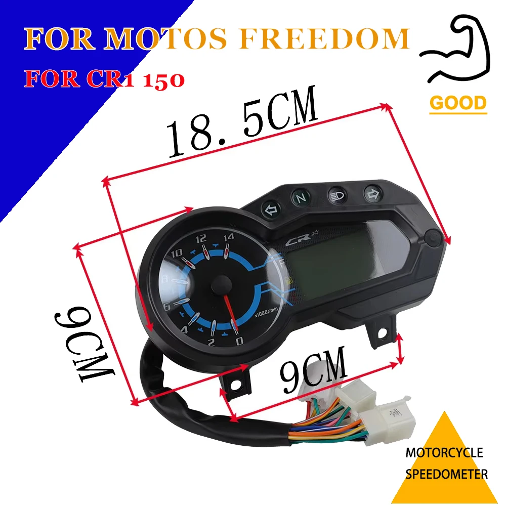 For Freedom CR1 150 Motorcycle Digital Dashboard LED Tachometer Multifunction Gauge Odometer Waterproof Motorcycle Gauge Parts