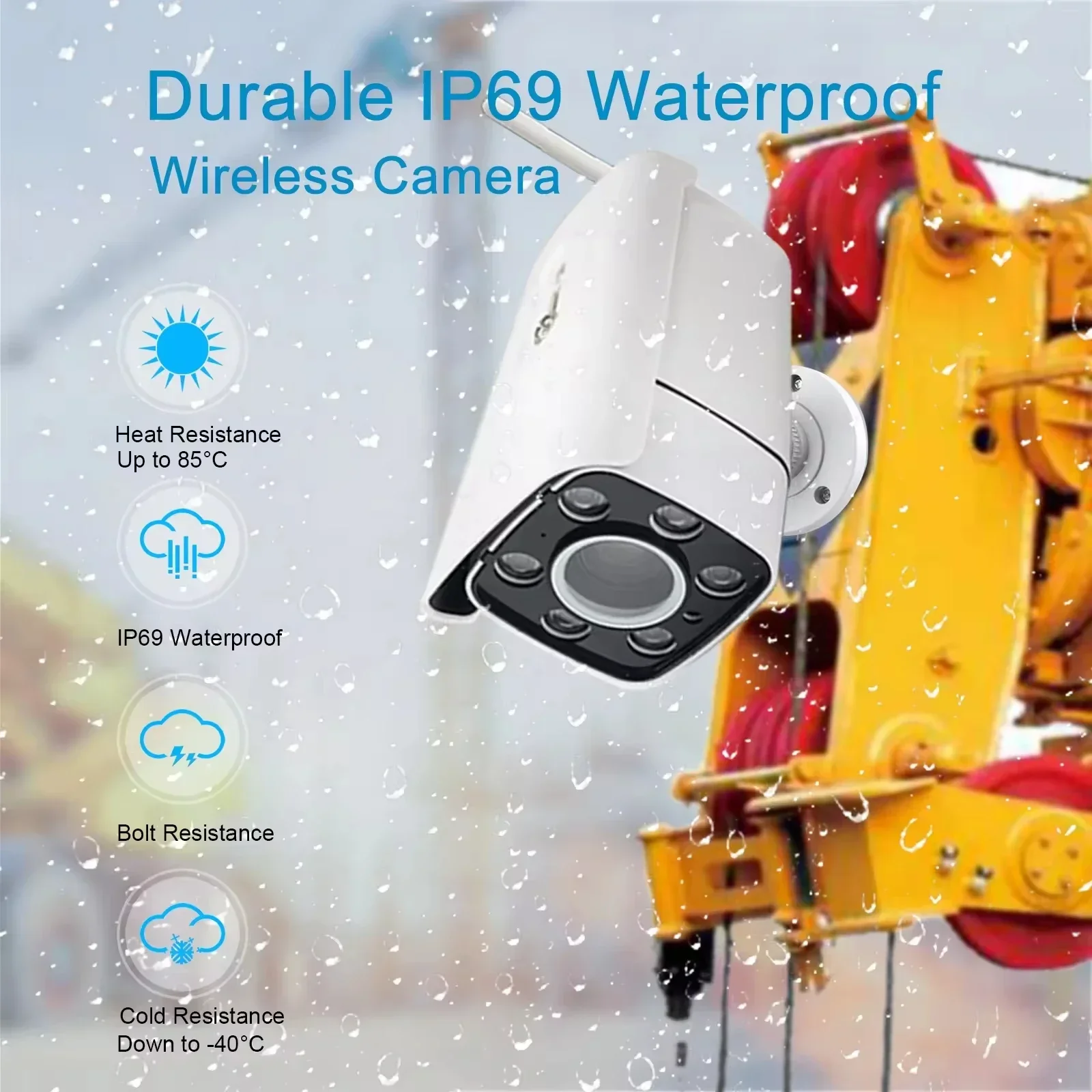 Wireless Tower Crane Monitoring System 30X Optical Zoom 1080P HD Camera 9