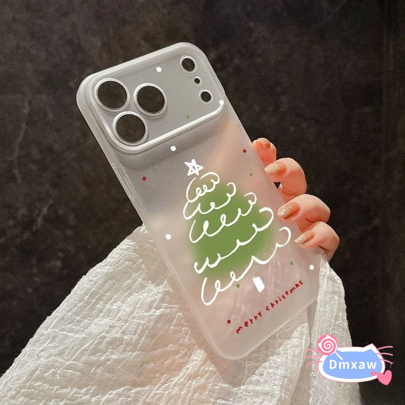 ل iQOO Z10 Z9 توربو توربو + Z7 Z6 برو لايت Z10x Z9x Z8 Z8x Z7 Z7x Z1 جراب هاتف متدرج شجرة عيد ميلاد سعيد غطاء لطيف