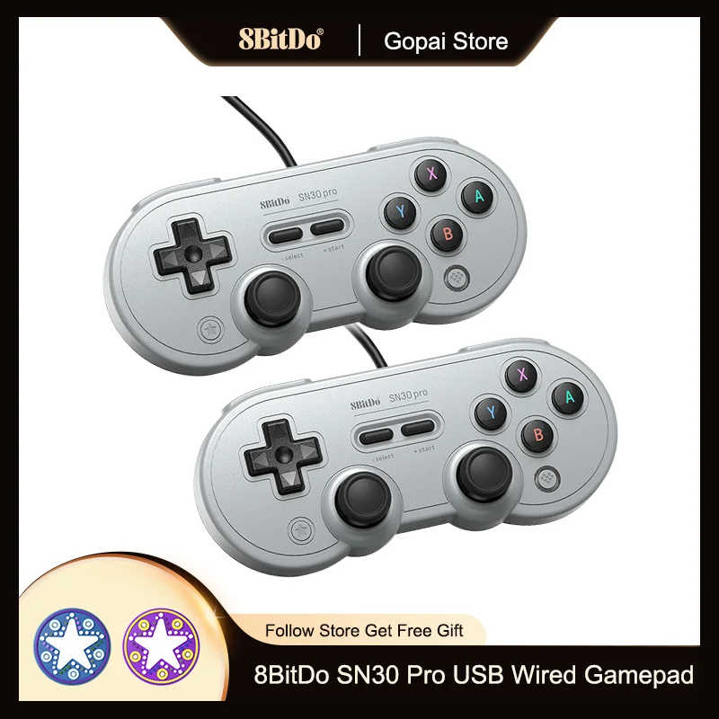 

8BitDo SN30 Pro USB Wired Gamepad Controller for Nintendo Switch Windows For Raspberry Pi SN Edition Game Control