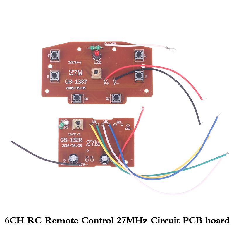 6CH 2.4G Remote Control High Quality 27MHz Circuit PCB Transmitter Receiver Board For RC Car Remote Control Toys Parts