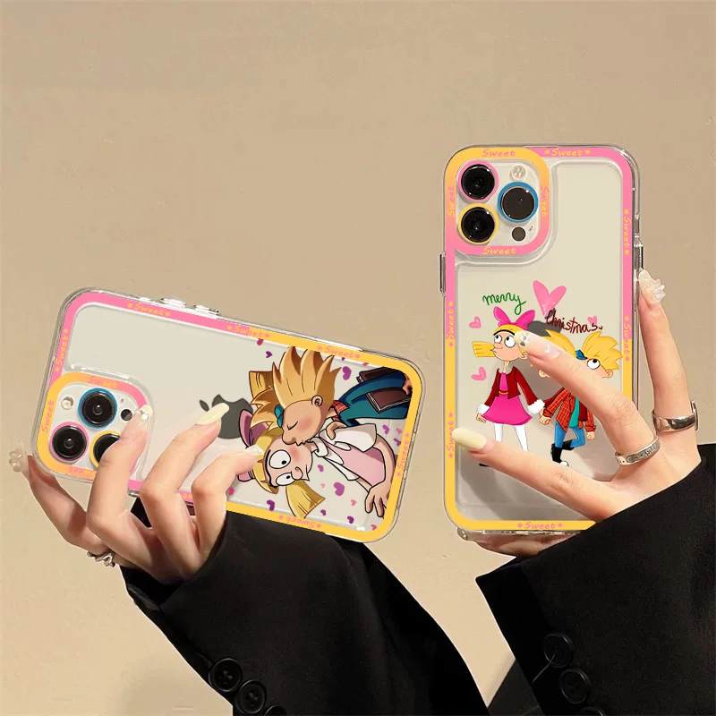 Hey Arnold Phone Case for iPhone 11 12 13 Mini Pro Max 14 Pro Max Case shell