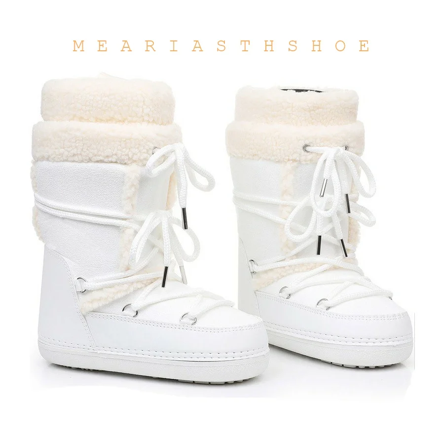 

Fluffy Fur Boots 2026 Winter Fashion Sexy Faux Fox Fur Snow Boots Ladies Furry Warm Cotton Boots Female Outdoor Ski Boots