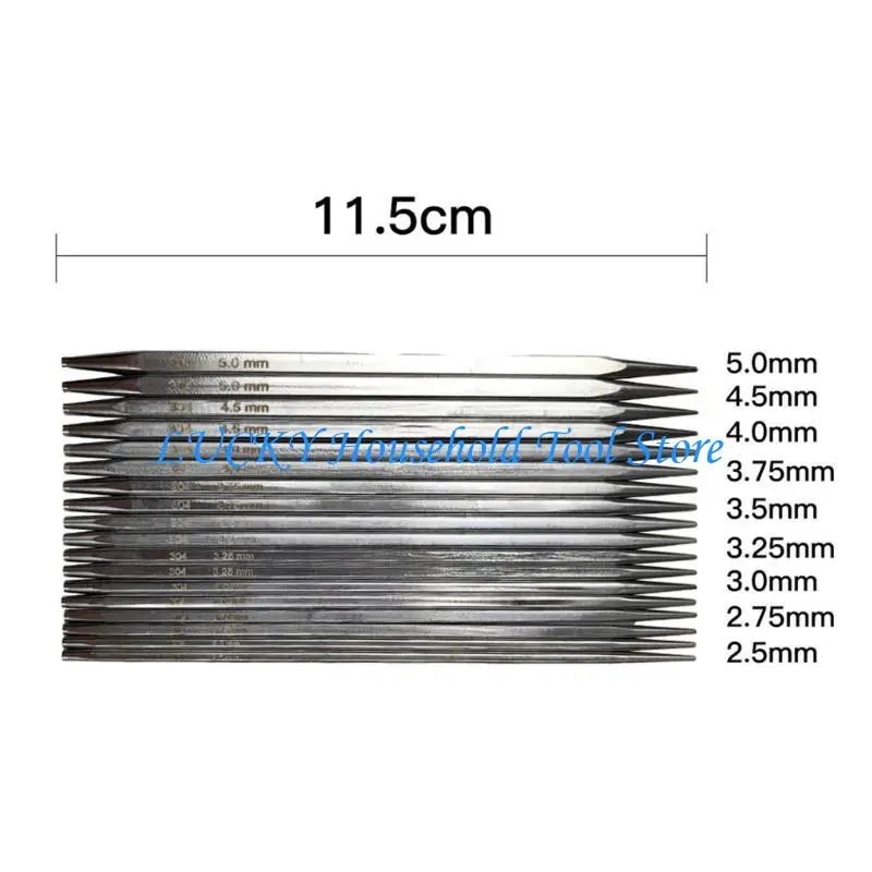 

J0MC Interchangeable Crochet Needle 2.5-5mm Circulars Knittings Needle Set Stainless Steel Knittings Starter Tool Knittings