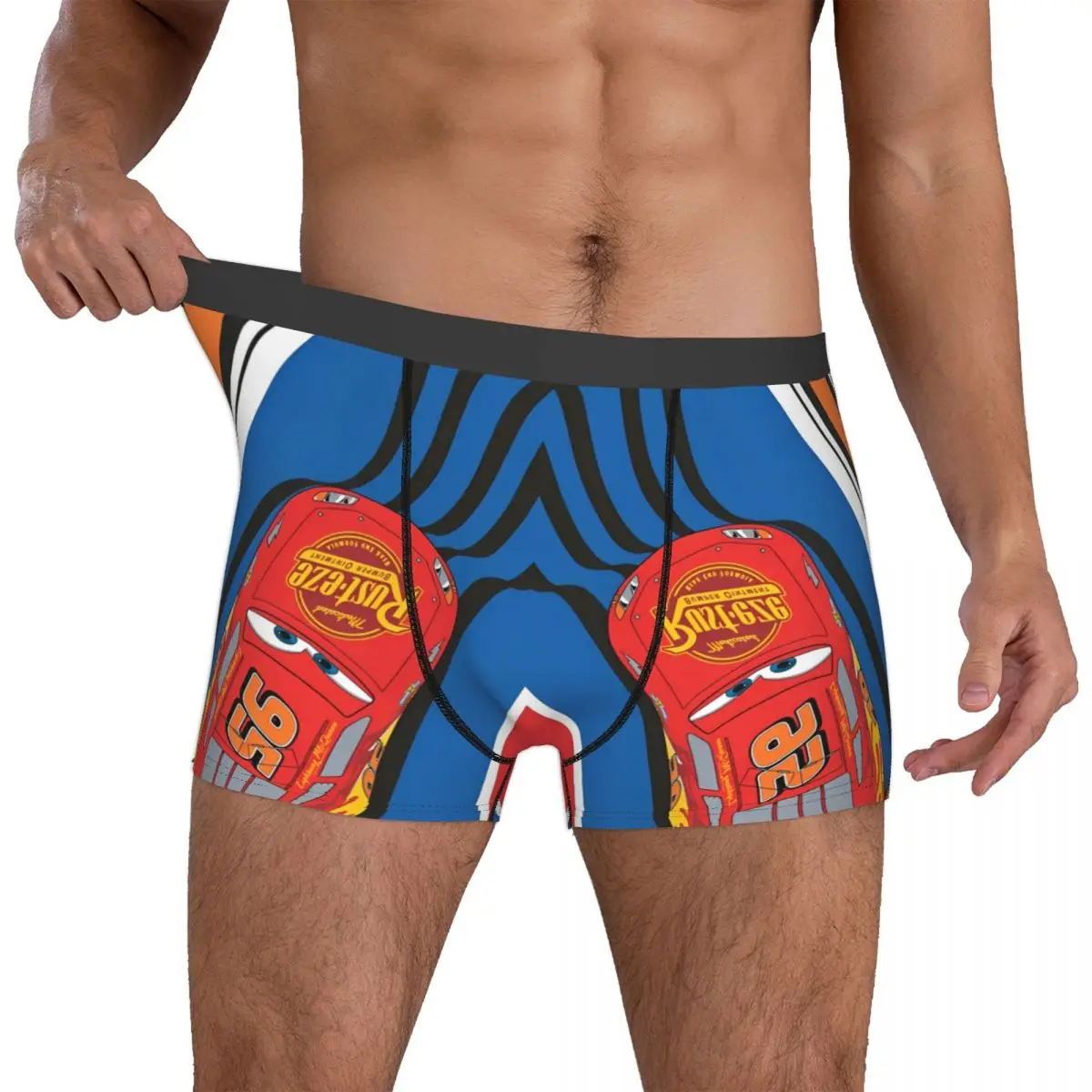 Boxer Merch Relâmpago McQueen Masculino, Cuecas Boxers Custom Cars, Cueca Diversão, Calça Boxer, Mordaça, Ultra Macia, Cueca Colcha, Presente