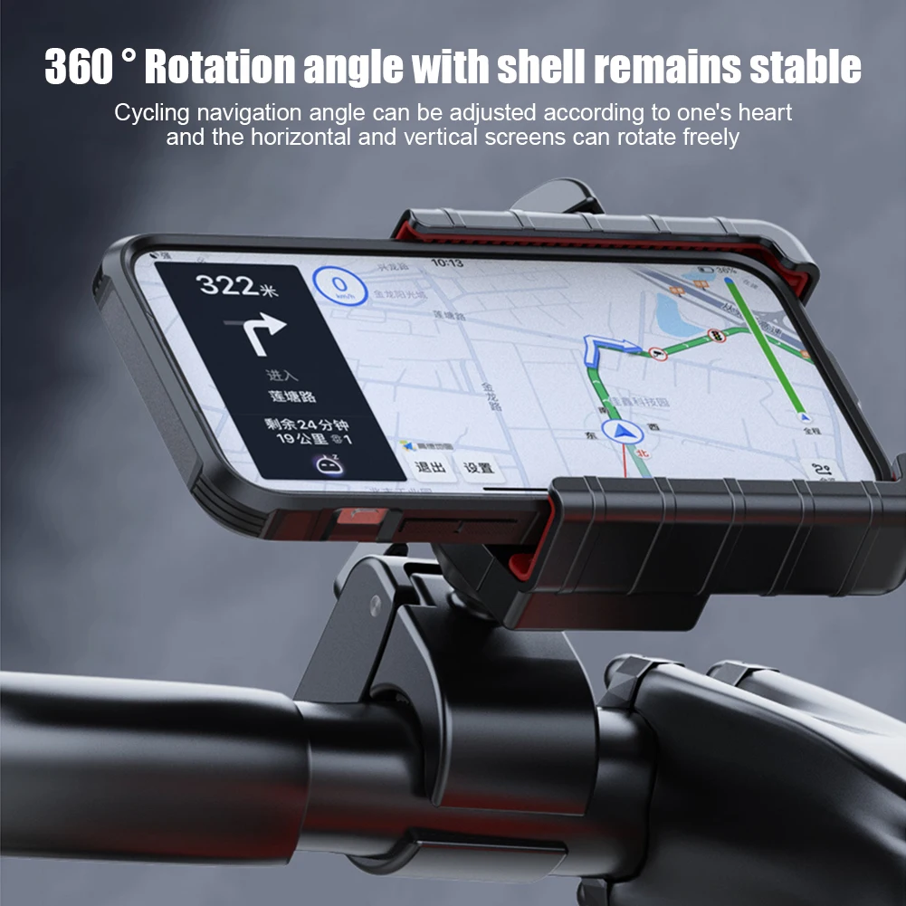 Universal Bike Phone Mount Holder Motorcycle Phone Mount for Electric Scooter, Dirt Bike 360° Rotate For 4.7-7.0” Phones