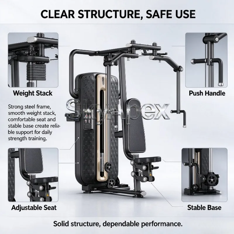 chest muscle trainer Fitness sports equipment Rear deltoid biceps triceps exercise machine Heavy duty, stable, safe and durable