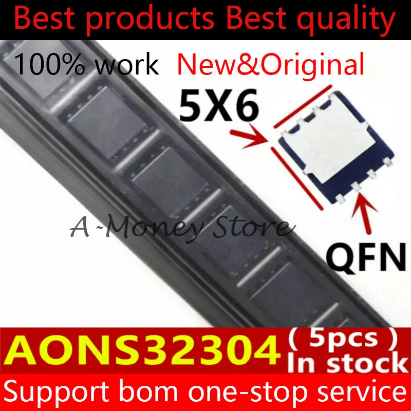 (5pcs)AON32304 AO32304 32304 AONS32304 QFN-8